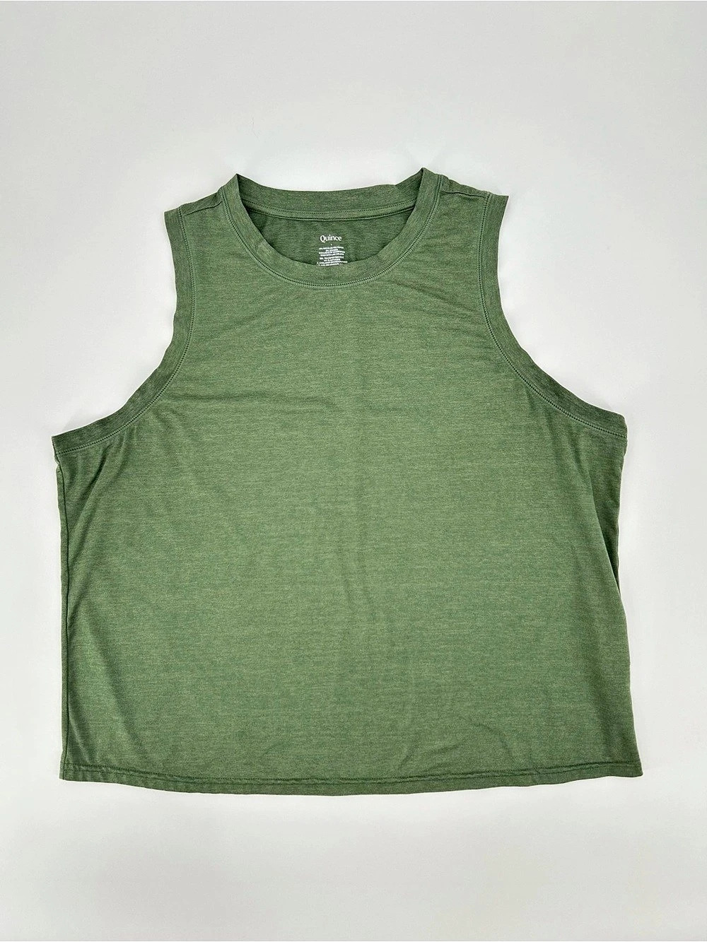 Quince Flowknit Breeze High-Neck Tank Green Athletic Tank Large